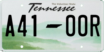 TN license plate A4100R