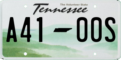 TN license plate A4100S
