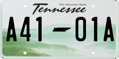 TN license plate A4101A