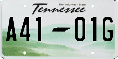 TN license plate A4101G