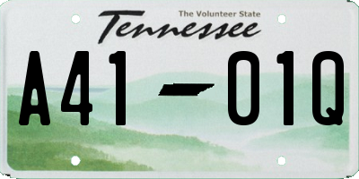 TN license plate A4101Q