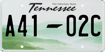 TN license plate A4102C