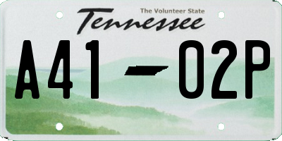 TN license plate A4102P