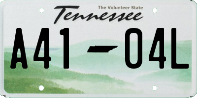TN license plate A4104L