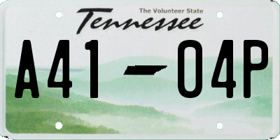 TN license plate A4104P