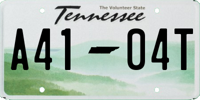 TN license plate A4104T
