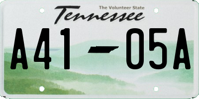 TN license plate A4105A