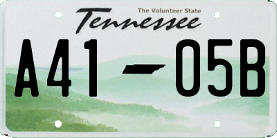 TN license plate A4105B