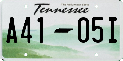 TN license plate A4105I