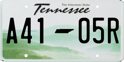 TN license plate A4105R
