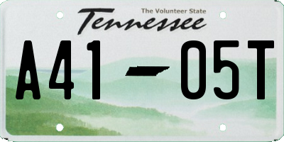 TN license plate A4105T