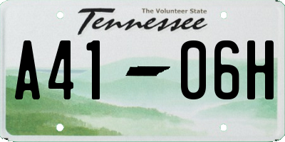 TN license plate A4106H