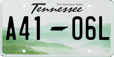 TN license plate A4106L