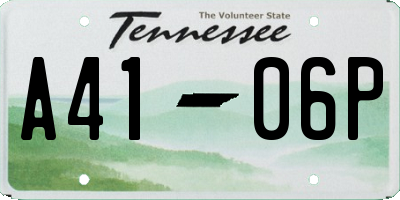 TN license plate A4106P