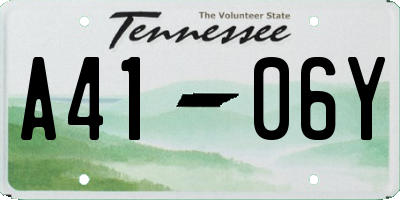 TN license plate A4106Y