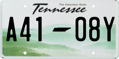 TN license plate A4108Y