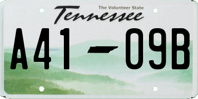 TN license plate A4109B