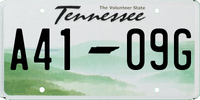 TN license plate A4109G