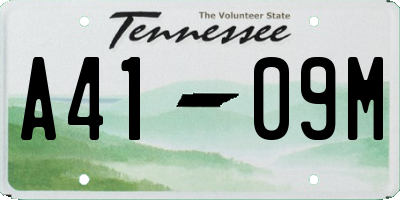 TN license plate A4109M