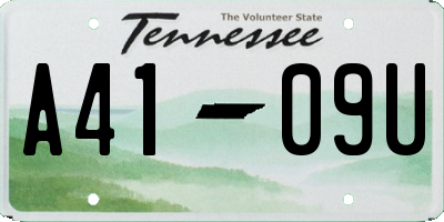 TN license plate A4109U