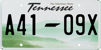 TN license plate A4109X