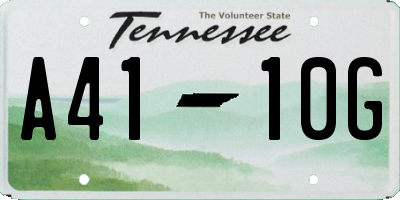 TN license plate A4110G