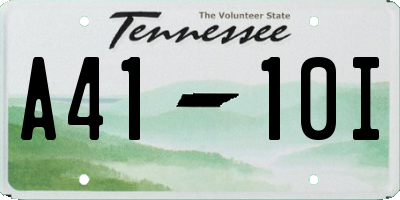 TN license plate A4110I