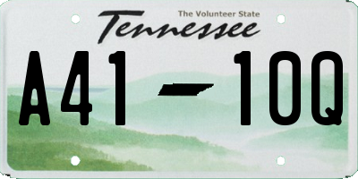 TN license plate A4110Q