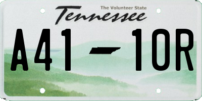 TN license plate A4110R
