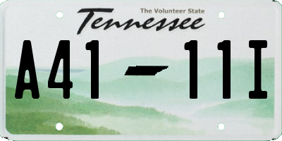 TN license plate A4111I