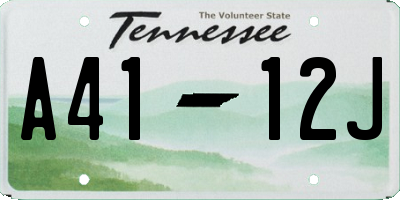 TN license plate A4112J