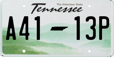 TN license plate A4113P