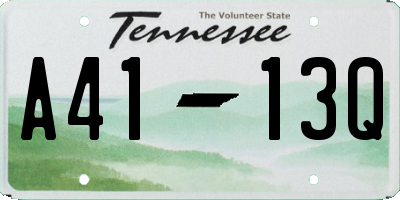 TN license plate A4113Q