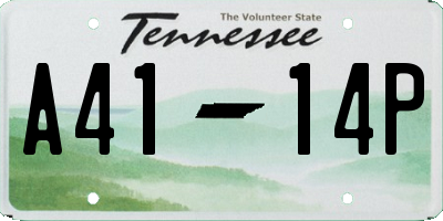 TN license plate A4114P