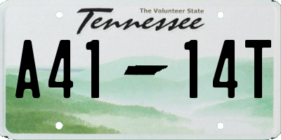 TN license plate A4114T