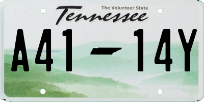 TN license plate A4114Y