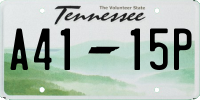 TN license plate A4115P