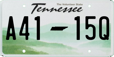 TN license plate A4115Q