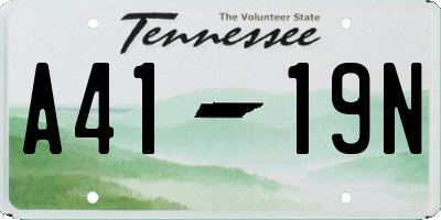 TN license plate A4119N