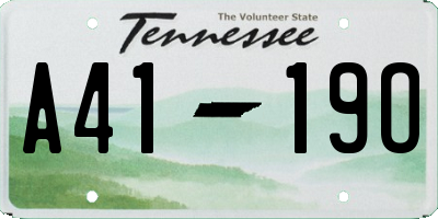 TN license plate A4119O