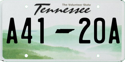 TN license plate A4120A