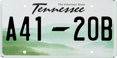 TN license plate A4120B