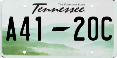 TN license plate A4120C