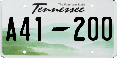 TN license plate A4120O