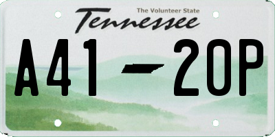 TN license plate A4120P