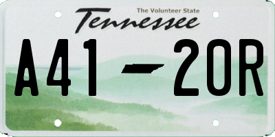 TN license plate A4120R