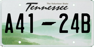 TN license plate A4124B