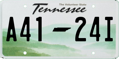 TN license plate A4124I