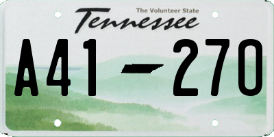 TN license plate A4127O