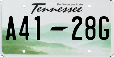 TN license plate A4128G